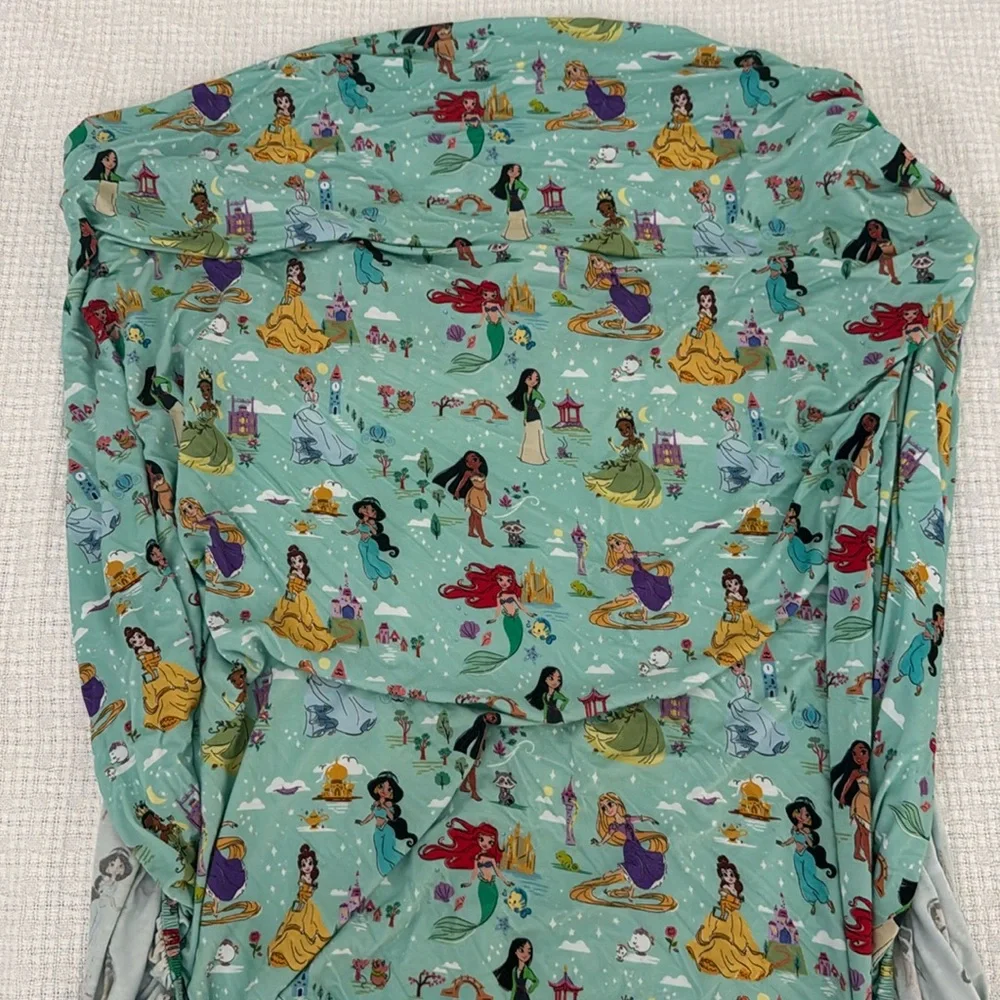 Little Sleepies Mint Disney Princess Print crib sheet